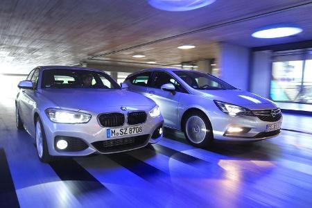 BMW 118d, Opel Astra 1.6 Biturbo CDTI, Frontansicht