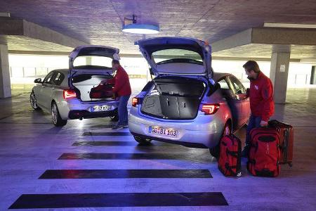 BMW 118d, Opel Astra 1.6 Biturbo CDTI, Kofferraum