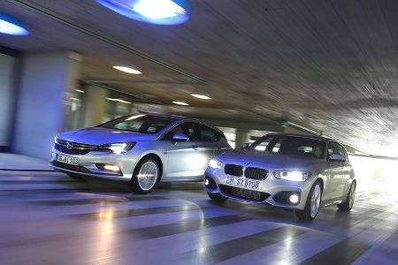 BMW 118d, Opel Astra 1.6 Biturbo CDTI, Frontansicht