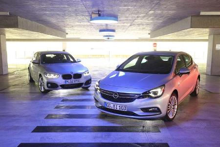 BMW 118d, Opel Astra 1.6 Biturbo CDTI, Frontansicht