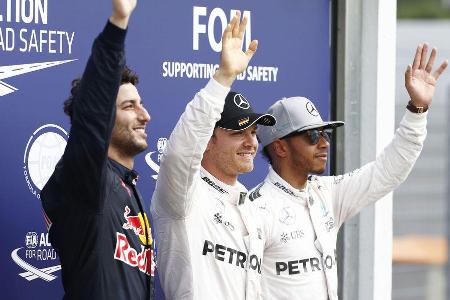 Daniel Ricciardo - Nico Rosberg - Lewis Hamilton - Formel 1 - GP Deutschland - 30. Juli 2016