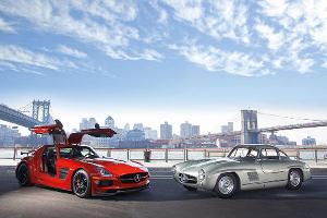 Mercedes 300 SL, Mercedes SLS AMG Black Series, New York, Impression