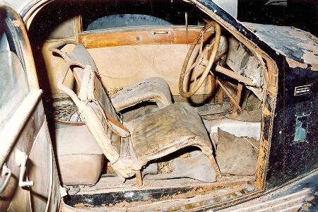 Bugatti Typ 57 Ventoux, Cockpit, Unrestauriert