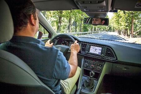 Seat Leon ST 1.6 TDI 4Drive, Cockpit, Fahrersicht