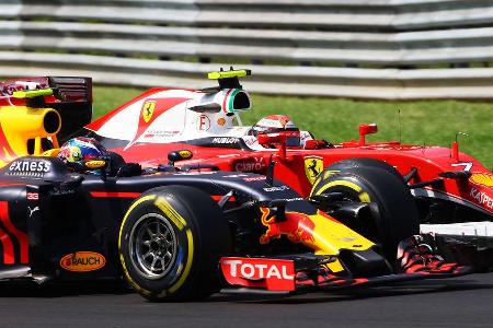 Max Verstappen - Kimi Rikknen - Formel 1 - GP Ungarn - 24. Juli 2016