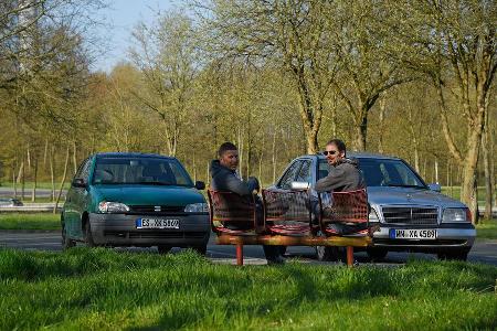 Mercedes C 180, Seat Arosa, Lans End, Reise, Impression