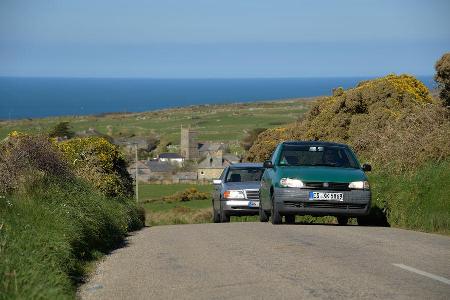 Mercedes C 180, Seat Arosa, Lans End, Reise, Impression