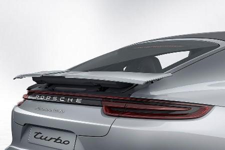 Porsche Panamera Turbo: adaptiver 4-Wege-Heckspoiler in der Eco-Stellung