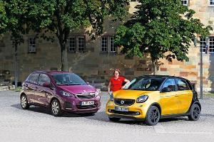 Peugeot 108 VTi 68, Smart Forfour 1.0, Seitenansicht
