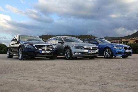BMW Dreier Touring, Mercedes C-Klasse T-Modell, VW Passat Variant