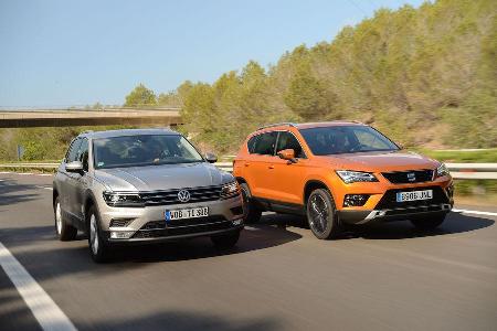 Seat Ateca, VW Tiguan, Fahrvergleich, AMS1316