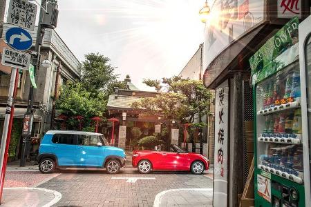 Daihatsu Copen Robe, Suzuki Hustler X Turbo 4WD, Seitenansicht