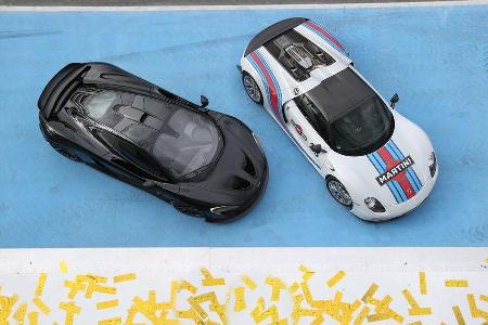 Porsche 918 Spyder, McLaren P1, Draufsicht