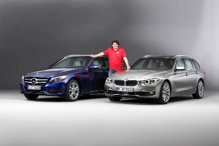 BMW 3er Touring, Mercedes C-Klasse T, ams1115