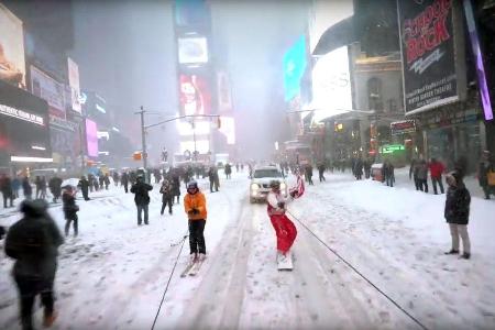 Jeep und Snowboard in New York 2016