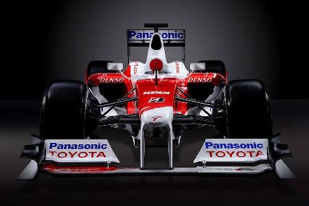 So sieht er aus: Der neue Formel 1-Renner von Toyota, der 2009 um Siege kämpfen soll.