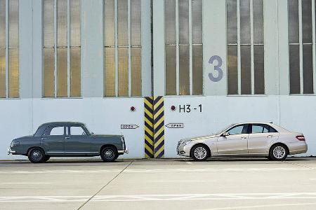 W120/121 von 1953 trifft W212 von 2009.