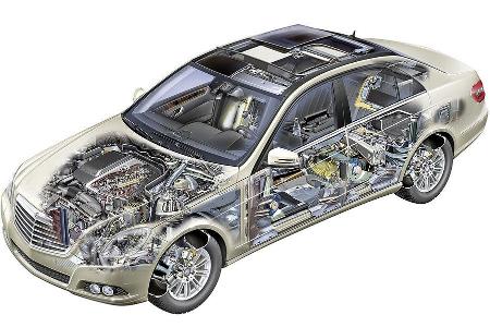 Das Elektronikangebot orientiert sich an der S-Klasse.