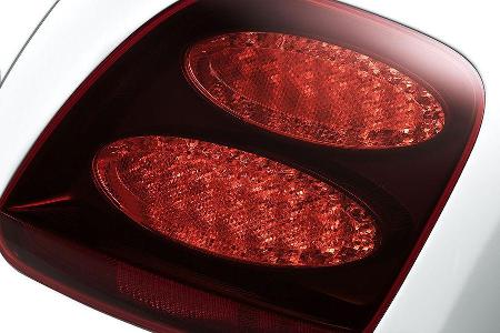 Die Rückleuchten sind mit denen des normalen Continental identisch.