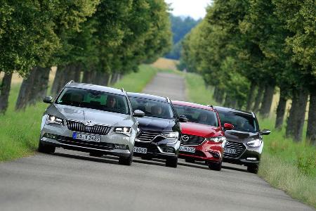 Hyundai i40 Kombi, Mazda 6 Kombi, Renault Talisman Grandtour, Skoda Superb Combi