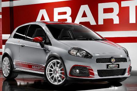 Der Abarth Grande Punto Supersport erstrahlt in grauer Sonderlackierung.