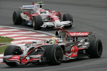 Hamilton hatte sich zurück auf Platz vier gekämpft.