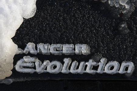 Um genau zu sein, auf seriennahe Lancer Evolution.