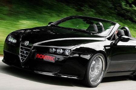 Der Novitec Spider ergänzt das Pininfarina-Design um eine sportliche Note.Eine neue Frontstoßstange und ...