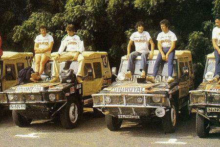 Die VW Iltisse waren 1980 sehr erfolgreich: Doppelsieg sowie Vierter und Neunter Rang.