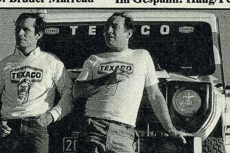 Jackie Ickx und sein Beifahrer, der Schauspieler Claude Brasseur.