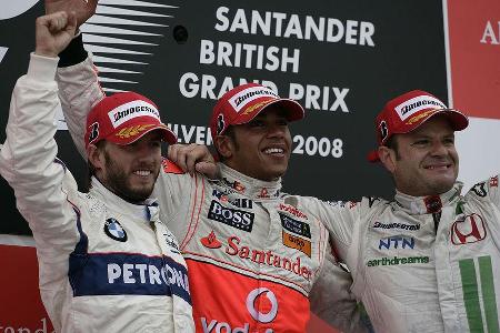 Das ungewöhnliche Podium ergänzte Rubens Barrichello auf Rang drei.