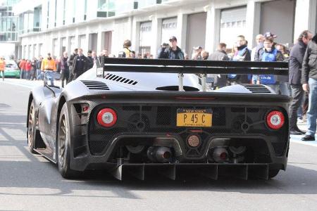 Ferrari P4/5 Competizione, Boxenfahrt, Heck