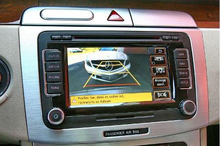 Die Zielrichtung zeigt das Display.