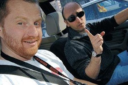 Motor Klassik-Team: Rallye-Experte Stier, Redakteur Götzl.