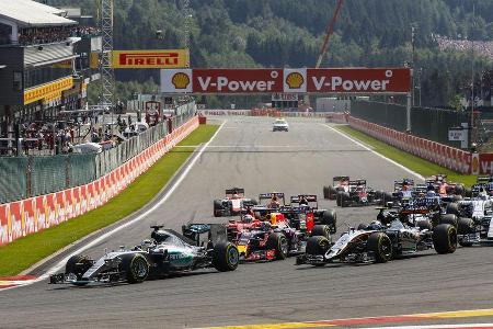 Formel 1 - GP Belgien 2015 - Start - Spa Francorchamps