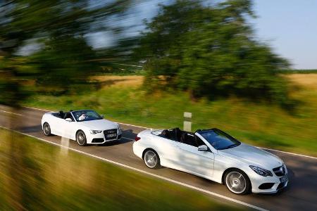Audi RS 5, Mercedes E 500 Cabriolet, Seitenansicht