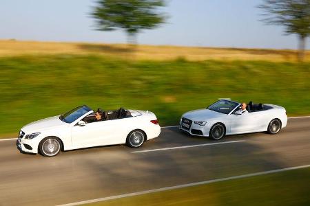 Audi RS 5, Mercedes E 500 Cabriolet, Seitenansicht