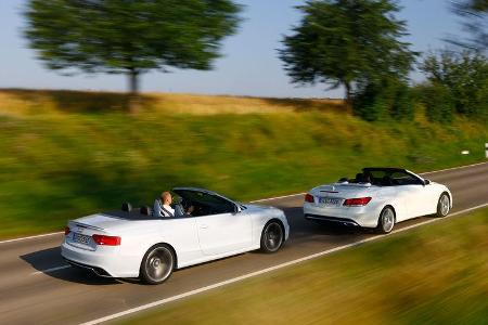 Audi RS 5, Mercedes E 500 Cabriolet, Seitenansicht