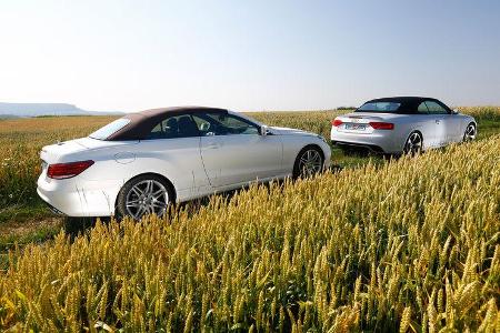 Audi RS 5, Mercedes E 500 Cabriolet, Seitenansicht