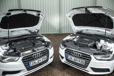 Audi A3 2.0 TDI, Audi A4 2.0 TDI, Motorhaube, Motor