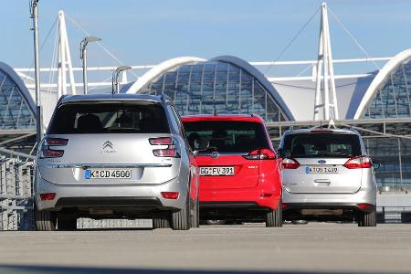 Citron Grand C4 Picasso BlueHDi 150, Ford Grand C-Max 2.0 TDCi:, Opel Zafira Tourer 1.6 CDTI