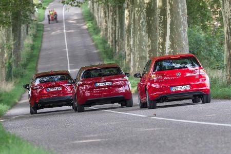 Mazda 3, Peugeot 308, VW Golf