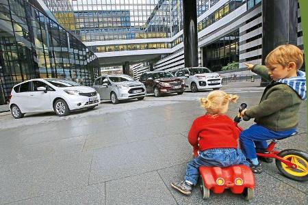 Citroën C3 Picasso, Ford B-Max, Nissan Note, Skoda Roomster, Frontansicht
