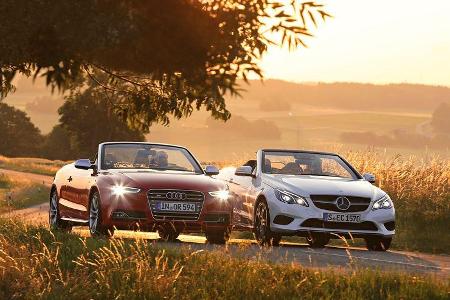 Audi S5 Cabrio, Mercedes E 400 Cabrio, Frontansicht