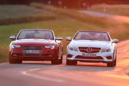 Audi S5 Cabrio, Mercedes E 400 Cabrio, Frontansicht