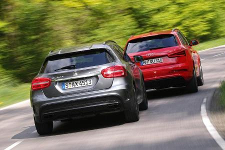 Audi RS Q3, Mercedes GLA 45 AMG, Heckansicht