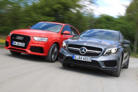 Audi RS Q3, Mercedes GLA 45 AMG, Frontansicht