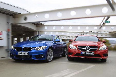 BMW 428i, Mercedes E 250 Coup, Frontansicht