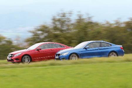 BMW 428i, Mercedes E 250 Coup, Seitenansicht