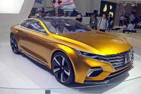 Wer wenig mit chinesischen Autobauern anfangen kann sieht im Gesicht des Roewe Vision R ein paar Anleihen zu den letzten VW-...